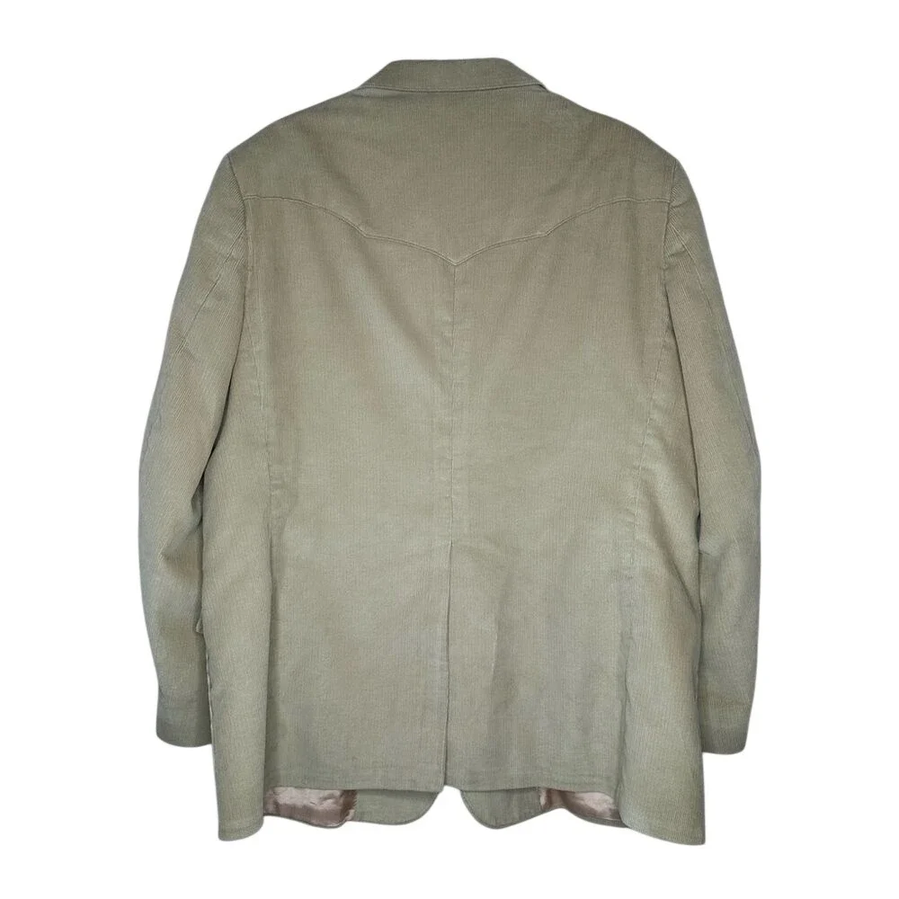 VTG H Bar C California Ranchwear Tan Corduroy Western Blazer Jacket 48R cowboy